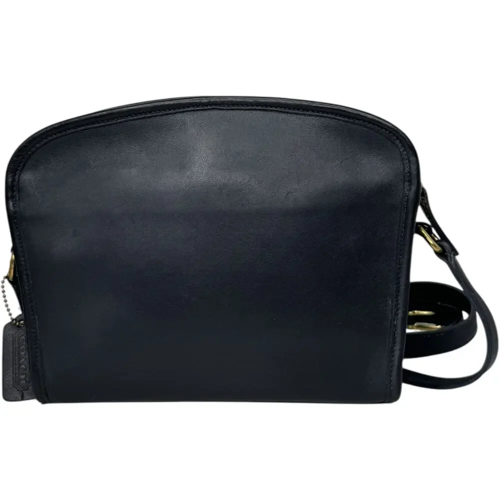 Vintage Coach Metropolis zip crossbody Shoulder Bag | Black Leather 9087